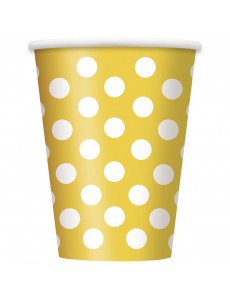 Copos Amarelo Bolinhas